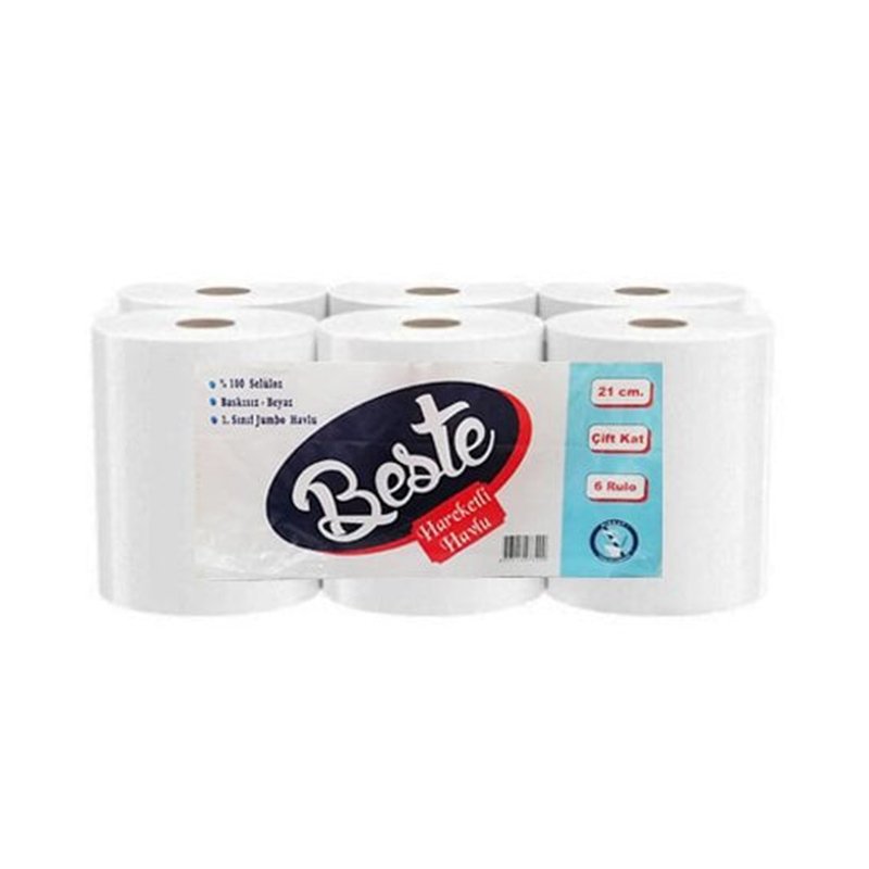 Beste 21 Cm Hareketli Havlu 3 Kg. ( 6 Rulo )
