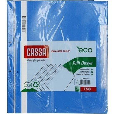 Cassa Plastik Telli Dosya Mavi 50 Li