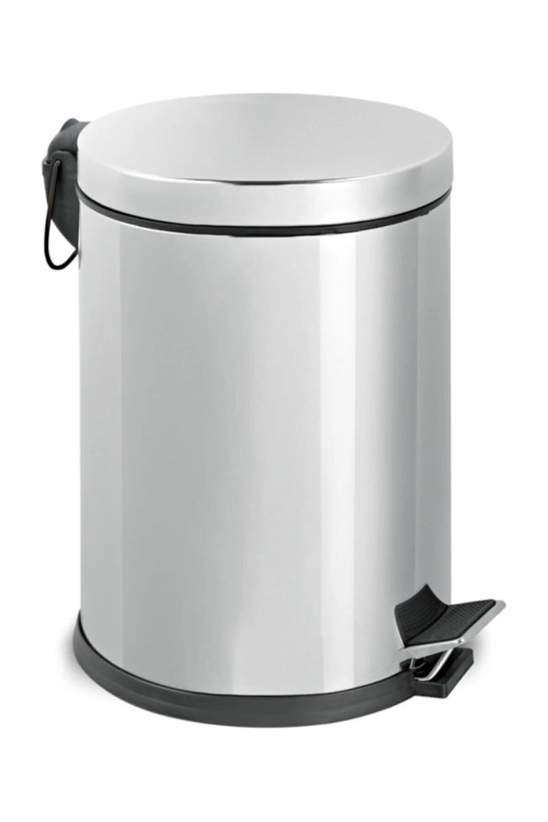 Çelik Ayna Pedallı Çöp Kovası 12 Litre