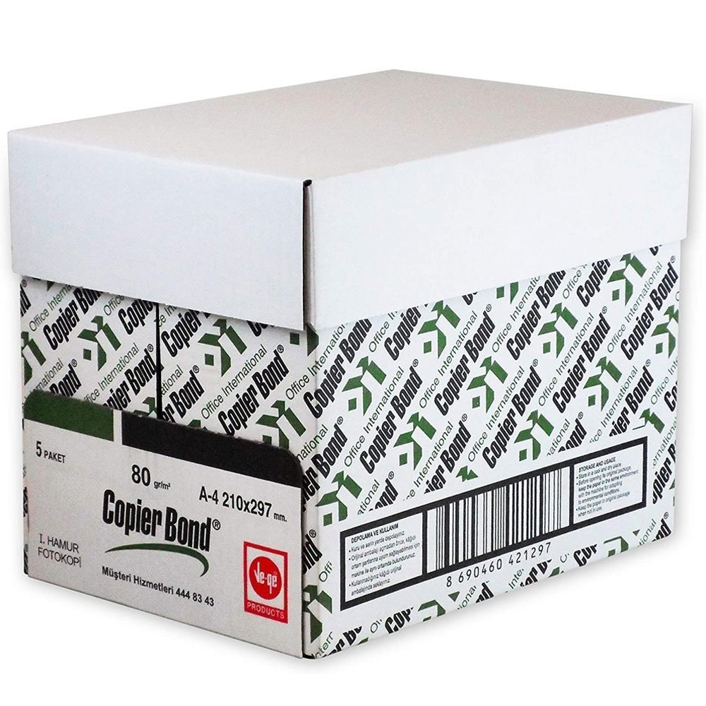 Copier Bond A4 Fotokopi Kağıdı 80 g/m² 500 Yaprak x 40 Paket (8 Koli)