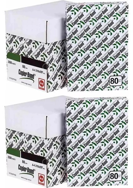 Copier Bond A4 Fotokopi Kağıdı 80 g/m² 500 Yaprak x 50 Paket (10 Koli)
