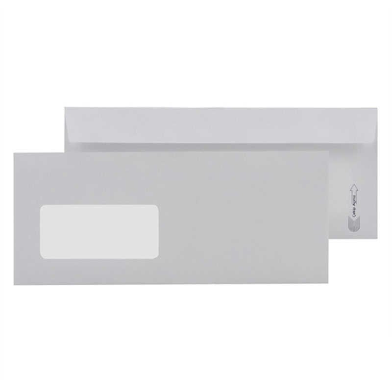Diplomat Zarf 11 x 22 cm Pencereli 90 gr 100 Adet - Beyaz