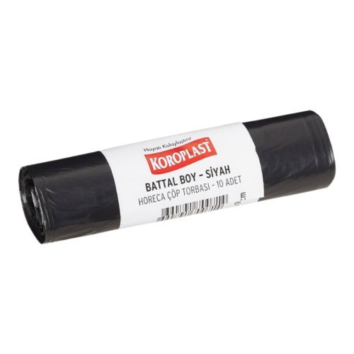 Koroplast Eko Endüstriyel Çöp Poşeti Battal Boy 72 x 95 cm 10 Adet - Siyah