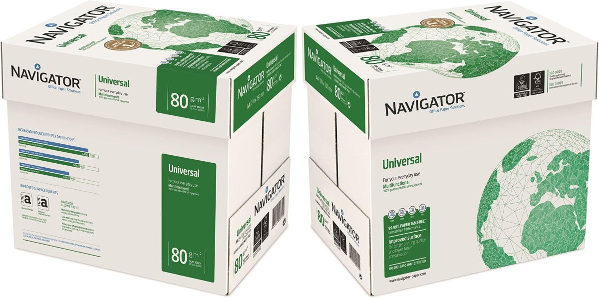 Navigator A4 Fotokopi Kağıdı 80 g/m² 500 Yaprak x 10 Paket (2 Koli)