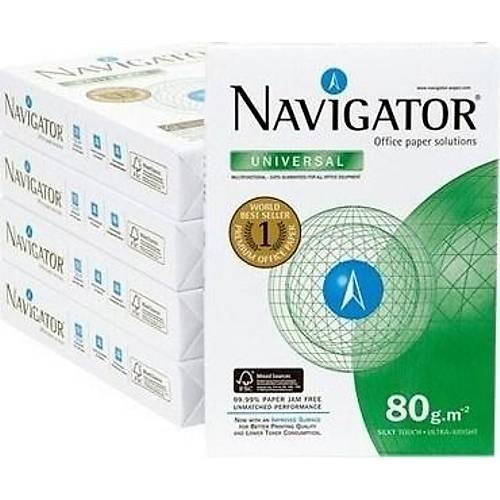 Navigator A4 Fotokopi Kağıdı 80 g/m² 500 Yaprak x 5 Paket (1 Koli)