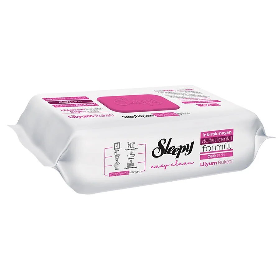 Sleepy Easy Clean Lilyum Buketi Yüzey Temizlik Havlusu 100 Yaprak