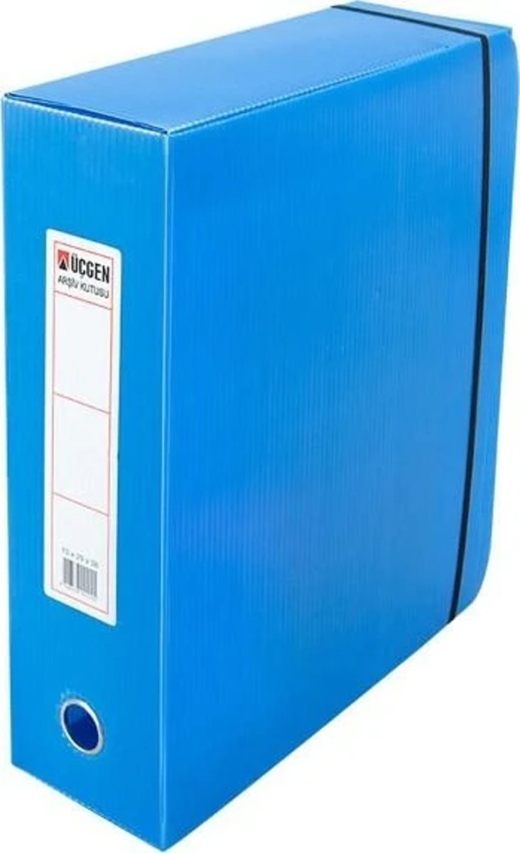 Üçgen Proje Kutusu Plastik 29 x 36 x 10 cm - Mavi